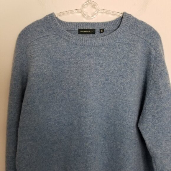 Springfield Mens XL Preppy Marbled 100% Lambswool Crewneck Sweater PulloverWarm - Picture 2 of 11